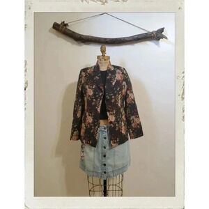 Vintage Floral Spring Wedding Jacket Large Blazer